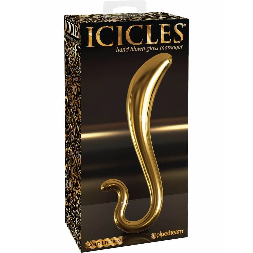 фаллоимитатор pipedream icicles gold edition g02, стеклянный в СПб