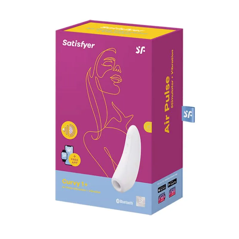 вакуум-волновой бесконтактный cтимулятор satisfyer curvy 1+, белый в СПб