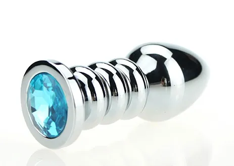 пробка металл фигурная серебро с голубым стразом 10,3х3,8см 47423-1mm в СПб