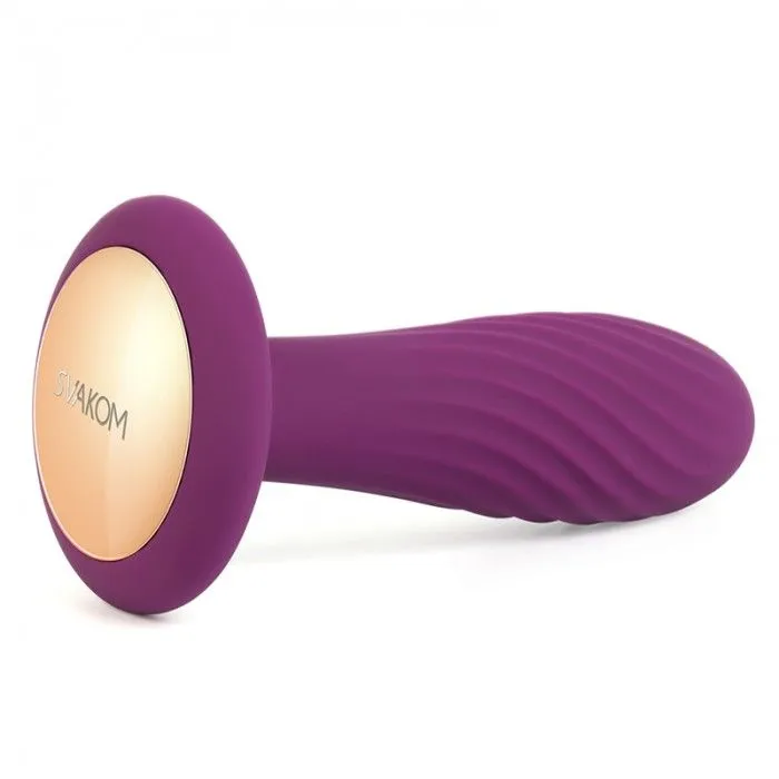 анальная пробка ребристая svakom bella, фиолетовая в СПб