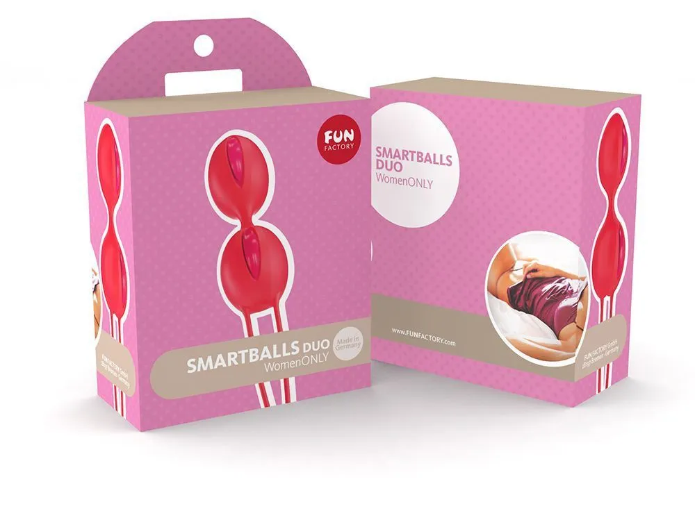 вагинальные шарики fun factory smartballs duo, ярко-оранжевые в СПб