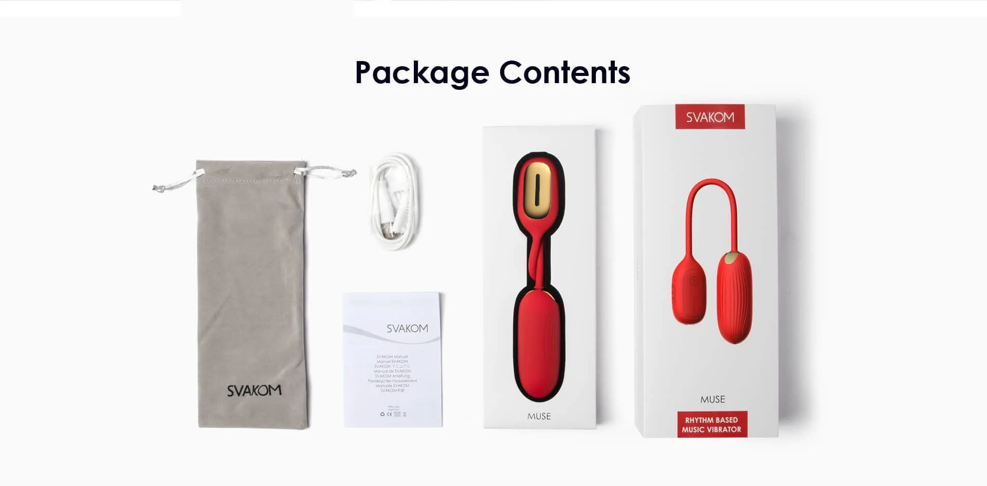 универсальный массажер svakom muse, красный в СПб