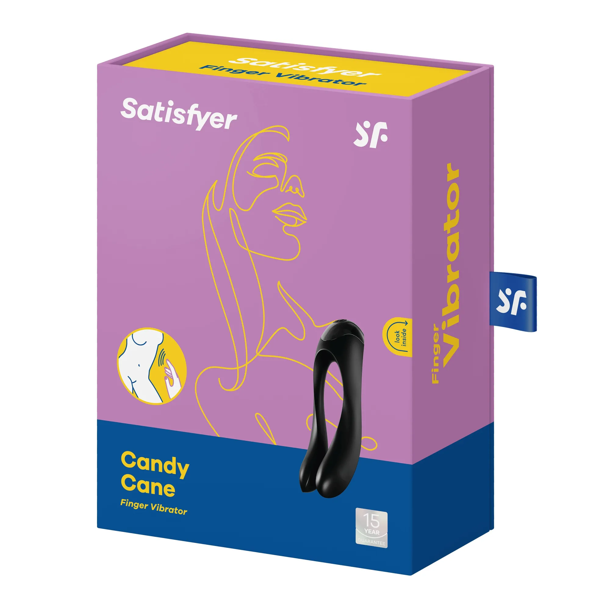 Универсальный Пальчиковый Вибратор Satisfyer Candy Cane Black 004136SA