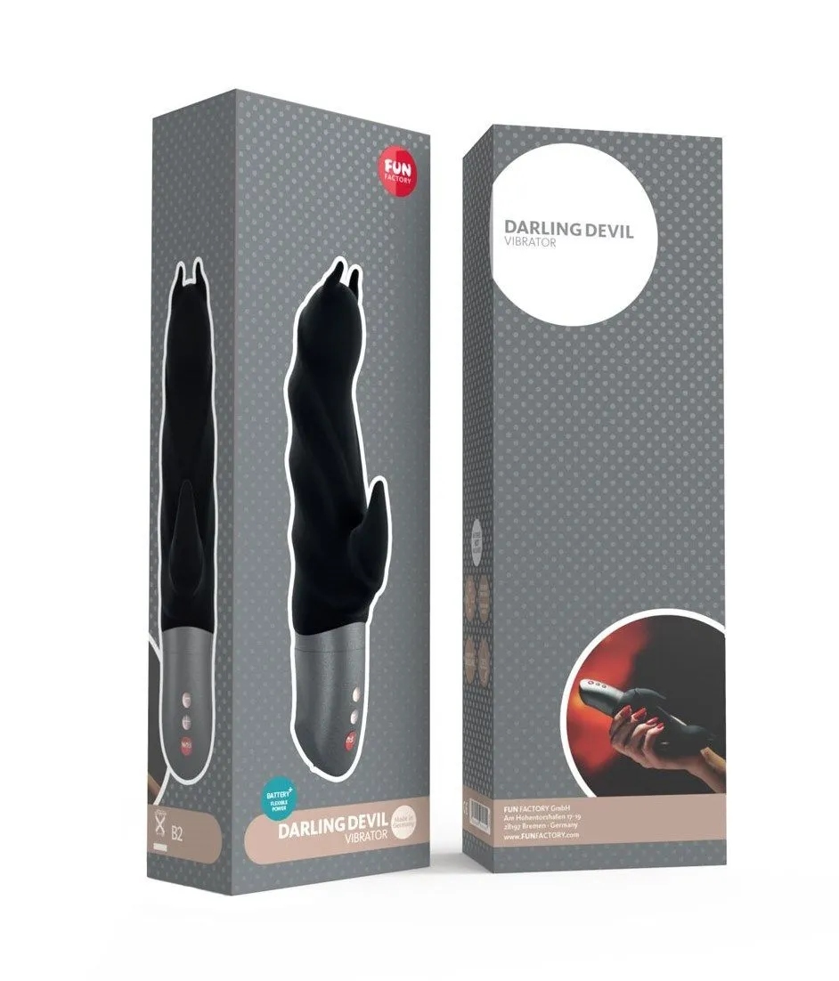 вибратор fun factory darling devil battery plus, черный в СПб