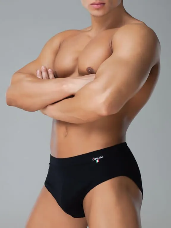 Эротическое трусы-слипы мужские opium r52, черные в СПб