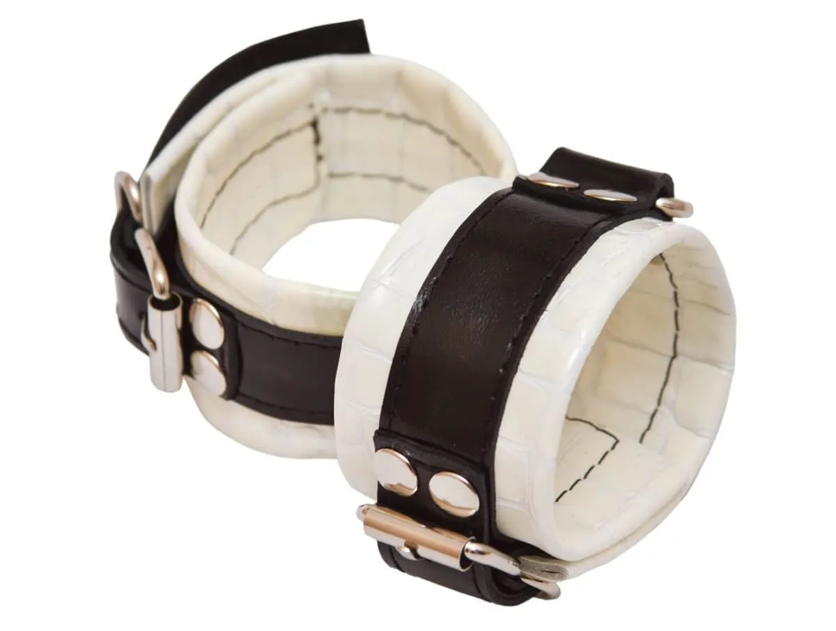 наручники декоративные простые индиго с карабином и полукольцом в СПб