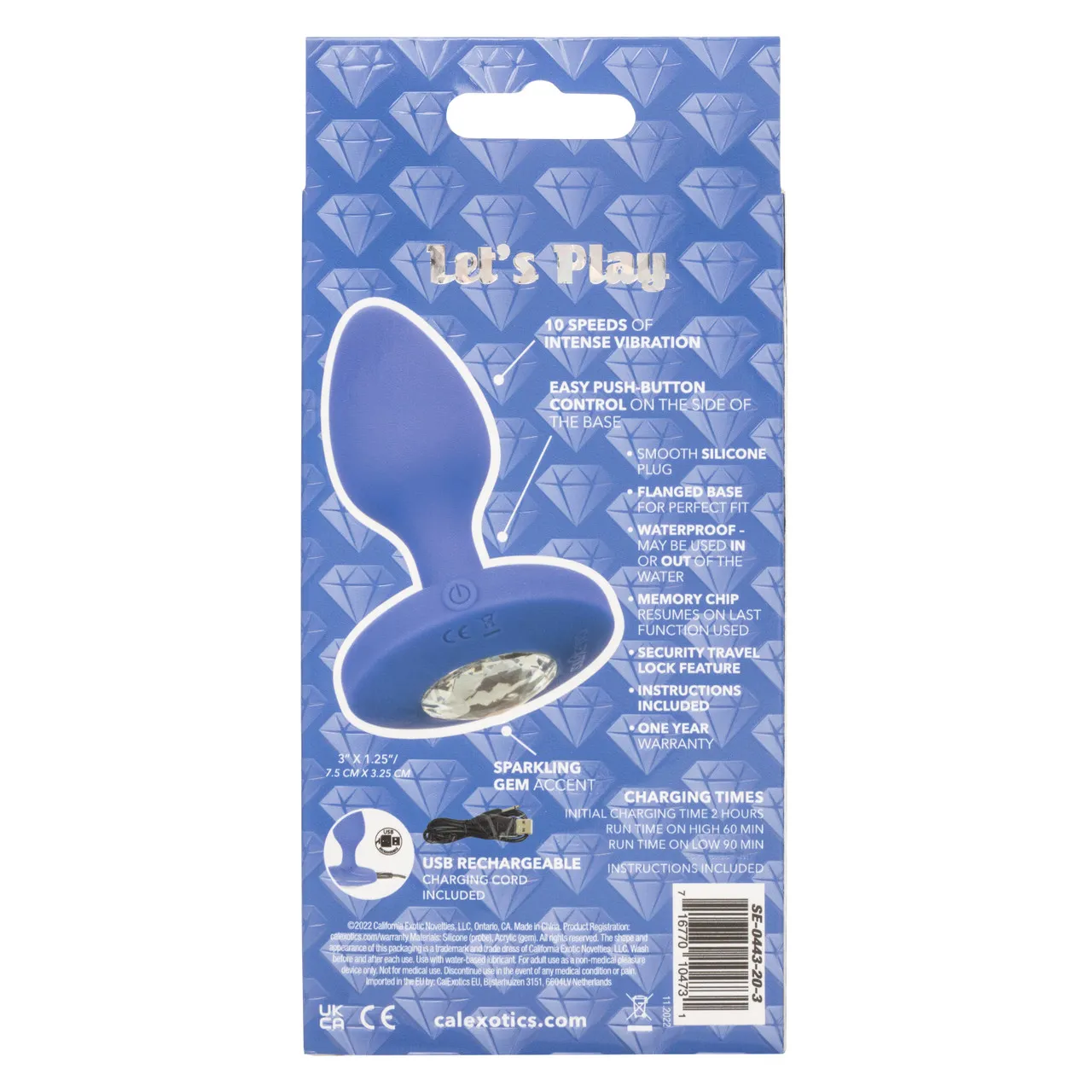 перезаряжаемая анальная вибропробка cheeky gems medium rechargeable vibrating probe в СПб