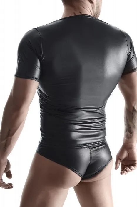 Эротическое мужская футболка с потайным доступом к груди regnes, черная в СПб