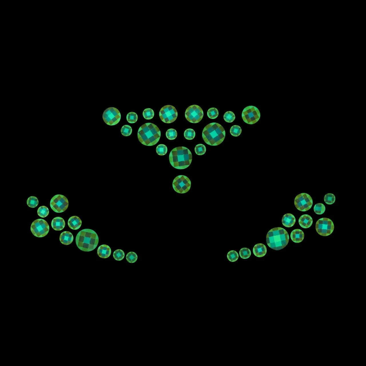 декоративное украшение (камни) на клеевой основе body jewelry stickers - face - glow in the dark - o в СПб