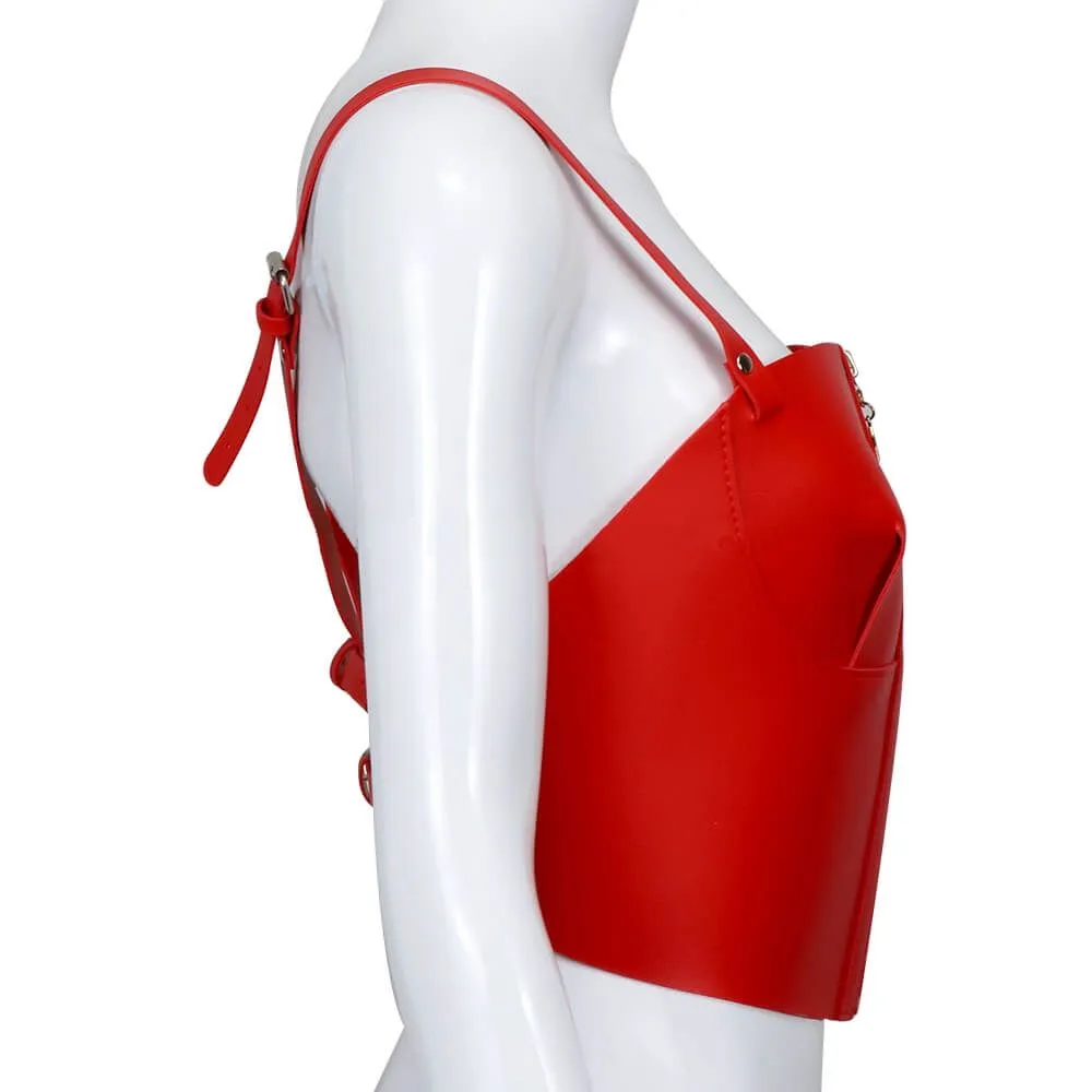 Эротическое корсет на молнии lapin rose harness, красный в СПб