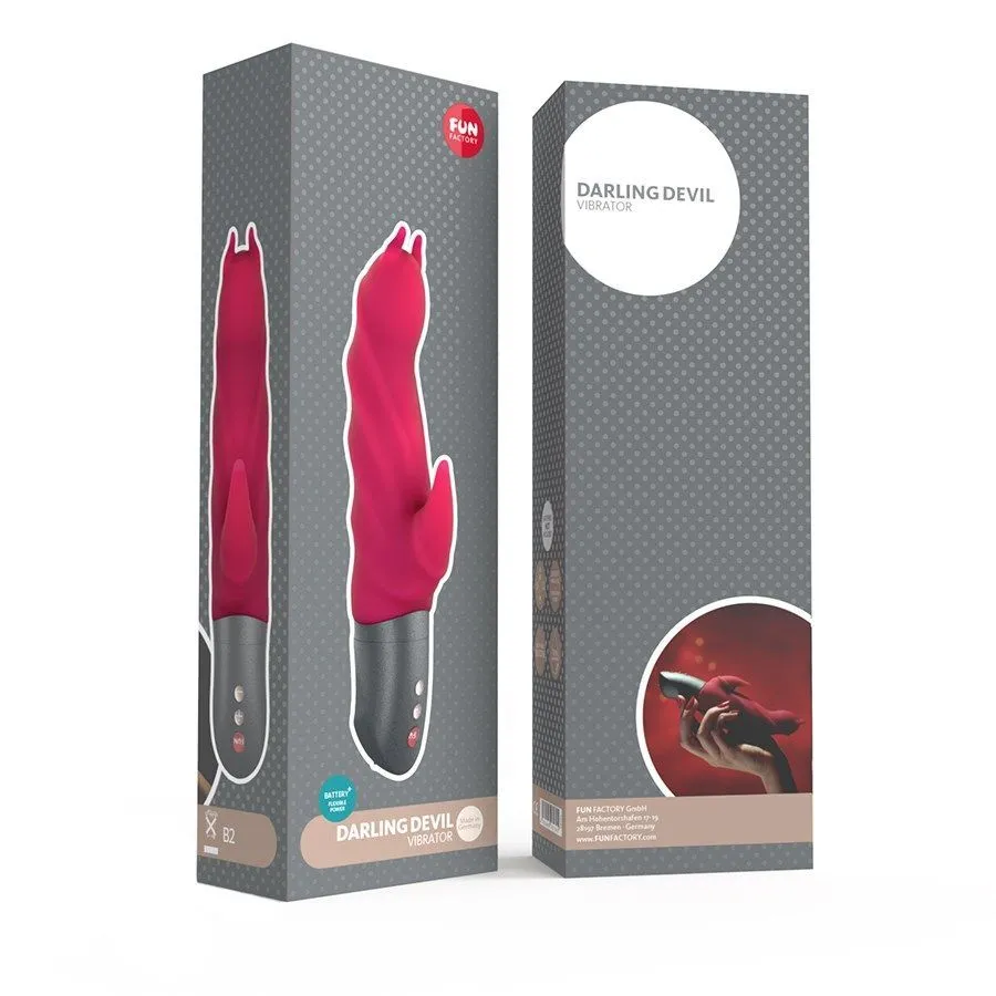 вибратор fun factory darling devil battery plus, малиновый в СПб