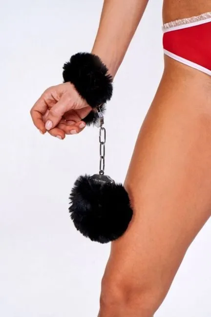 наручники декоративные le frivole be mine, с черным мехом в СПб