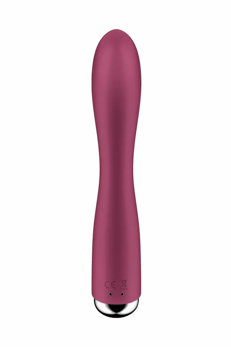 вибратор-кролик с ротацией satisfyer spinning rabbit 1, силикон, бордовый, 20,5 см в СПб