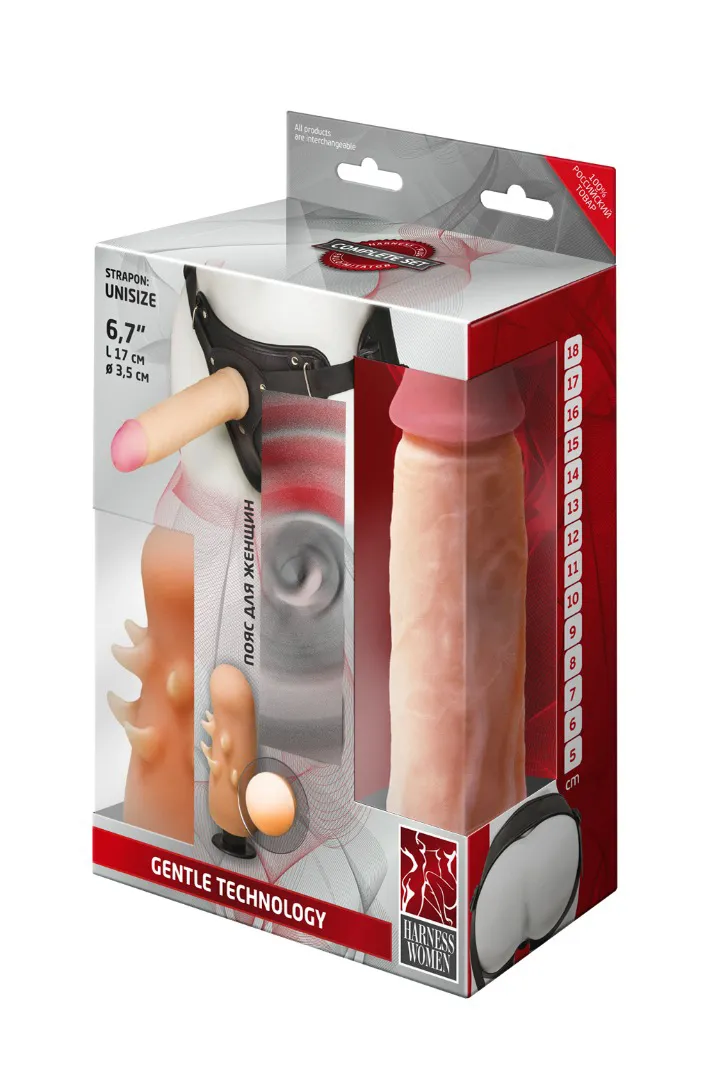 фаллоимитатор неоскин с поясом harness 838803ru в СПб