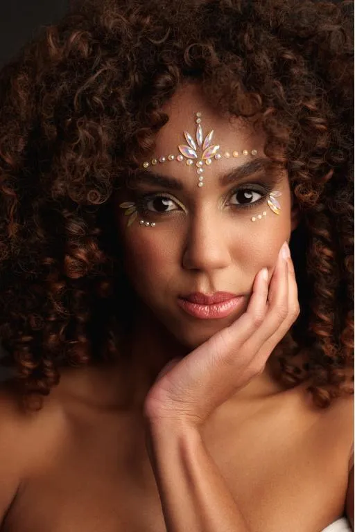 декоративное украшение (камни) на клеевой основе body jewelry stickers - face - glow in the dark - o в СПб