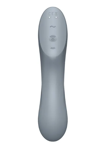 двухсторонний стимулятор с вибрацией и вакуумно-волновым эффектом curvy trinity 3 (bluegrey) (eu+wor в СПб