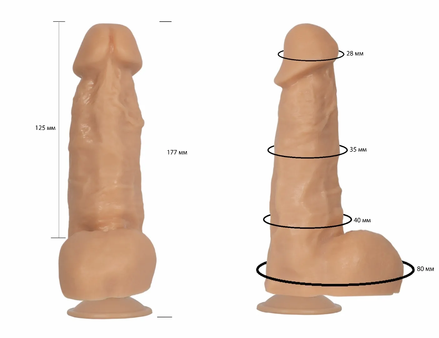 фаллоимитатор на присоске гелевый с мошонкой 101200ru в СПб