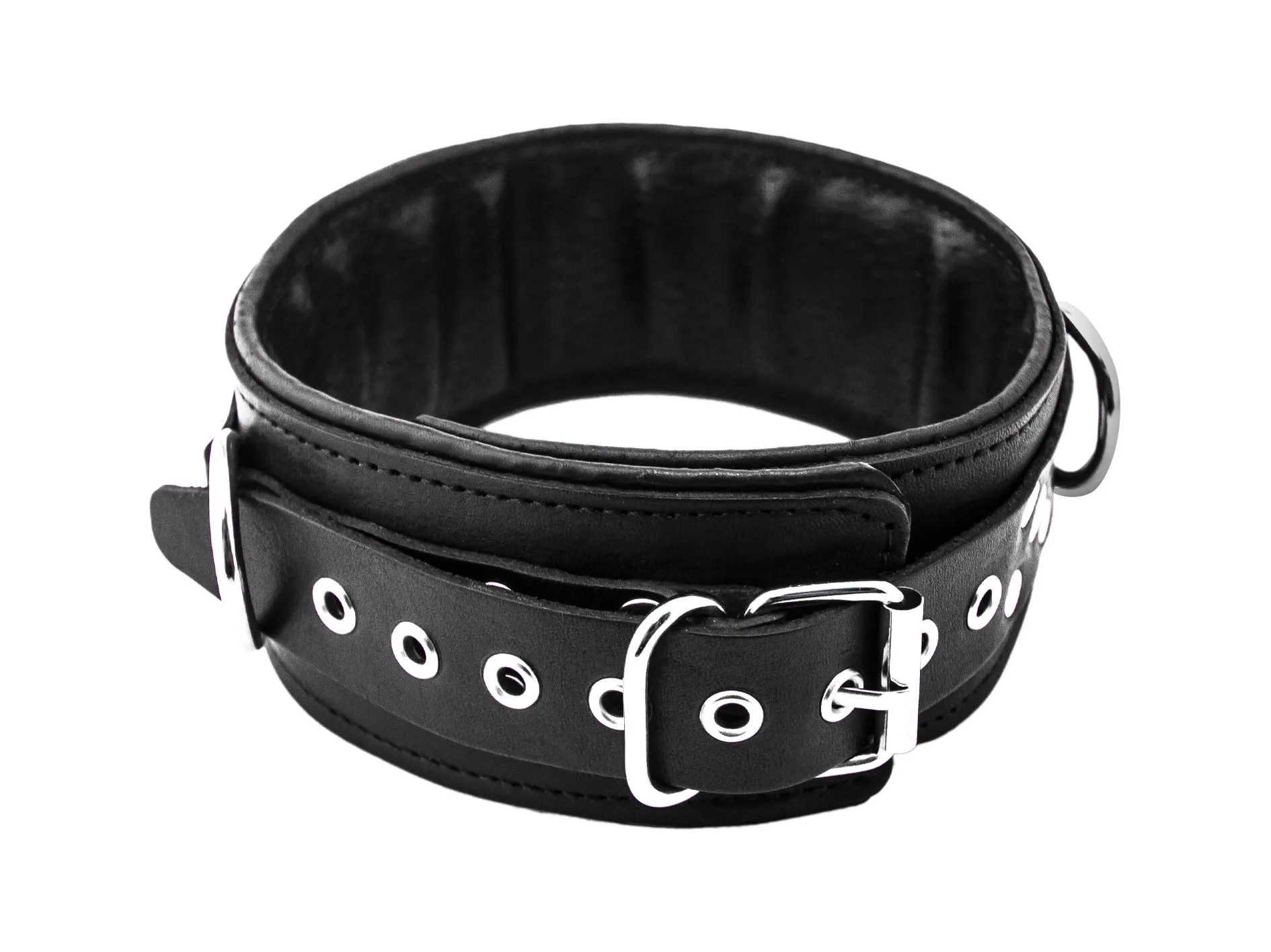 ошейник pinkrabbit на мягкой подкладке, чёрный в СПб