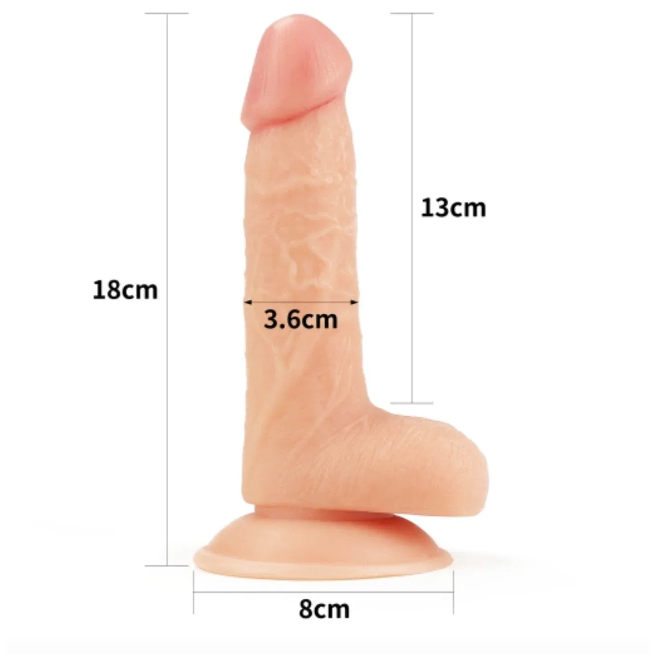 фаллоимитатор реалистичный с венами lovetoy на присоске,18 см в СПб