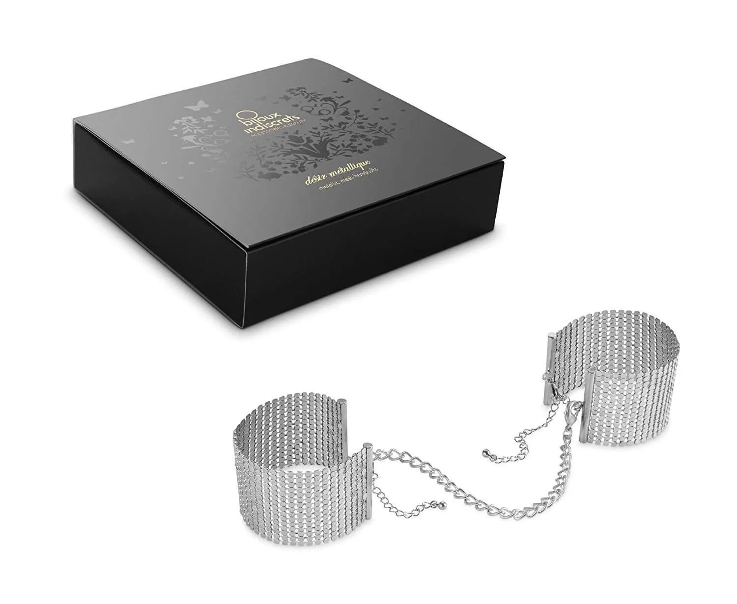 браслеты-наручники декоративные bijoux indiscrets desir metallique, серебристые в СПб