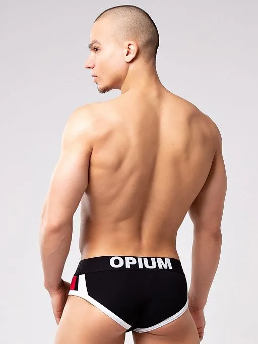 Эротическое трусы мужские слипы opium r137, черные в СПб