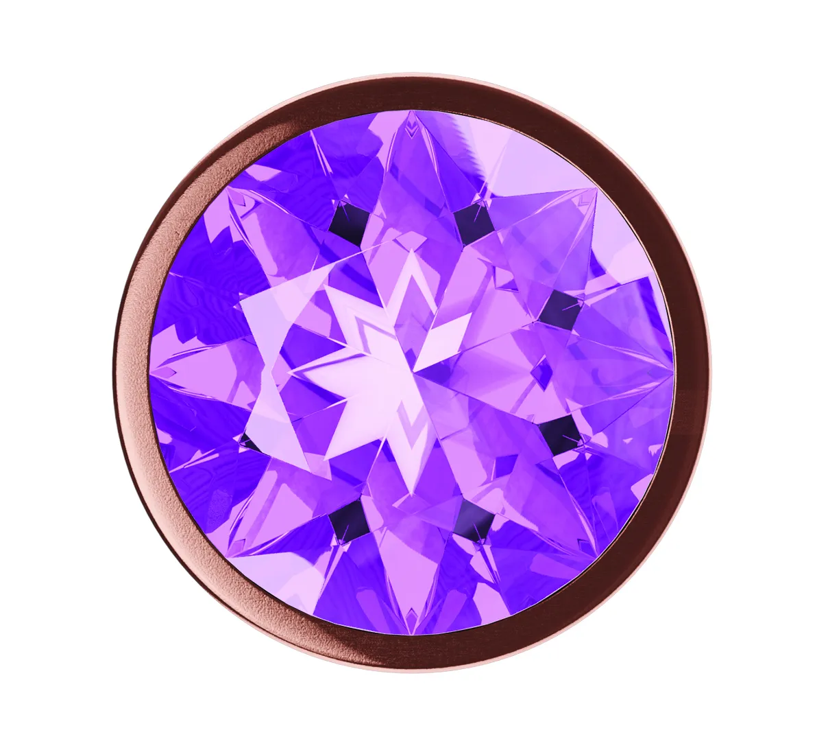 анальная пробка diamond amethyst shine l розовое золото 4025-02lola в СПб