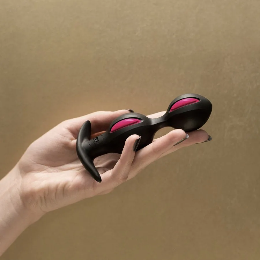 анальные шарики fun factory b balls, черно-малиновые в СПб