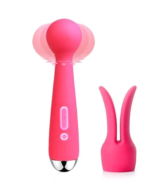 универсальный массажер с насадкой svakom emma, розовый в СПб