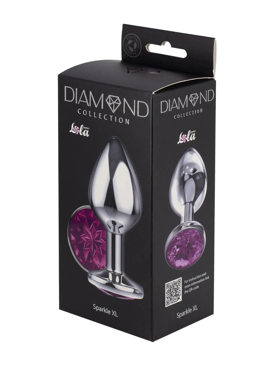 большая анальная пробка diamond purple sparkle xl 4028-01lola в СПб