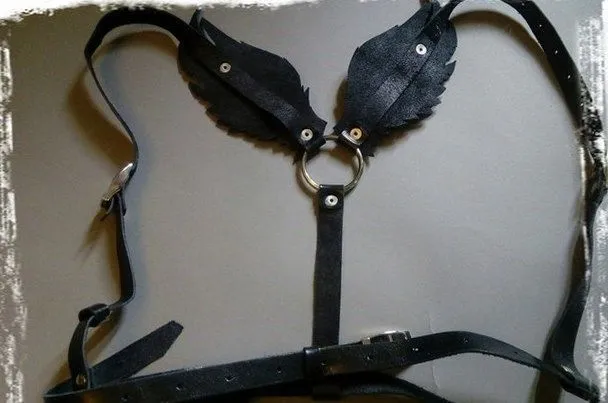 Эротическое бондажный комплект подиум крылья, черный в СПб