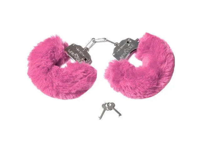 Наручники декоративные Le Frivole Be mine, с розовым мехом