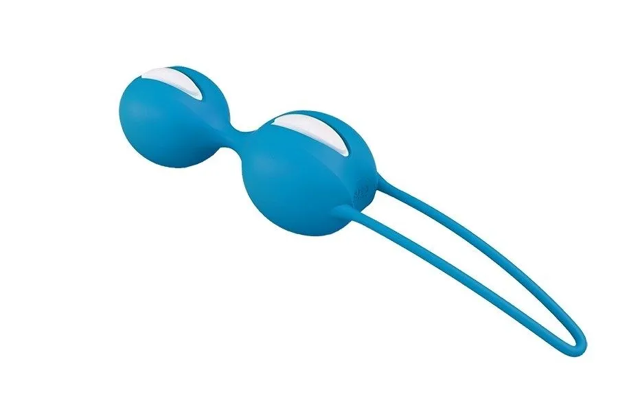 вагинальные шарики fun factory smartballs duo, ярко-голубые в СПб