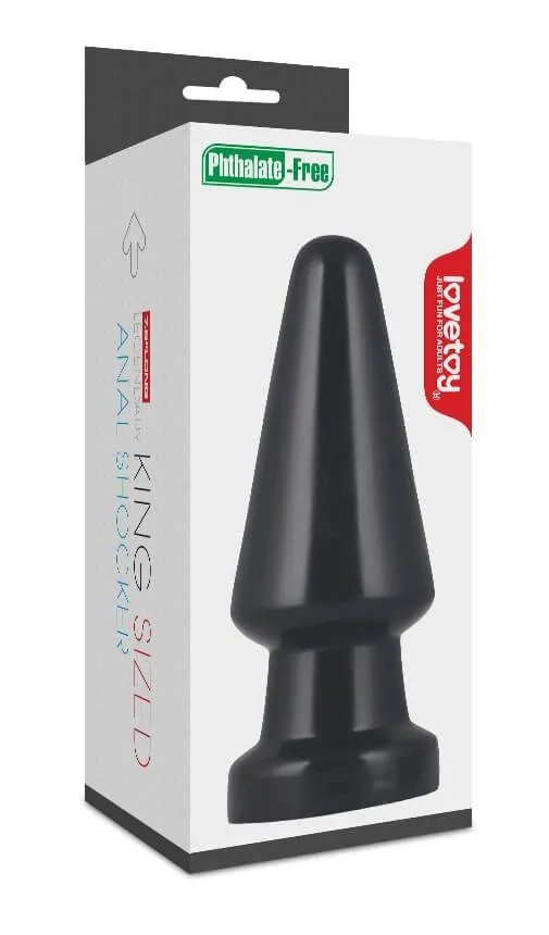 анальная пробка lovetoy king-sized anal shocker, черная в СПб