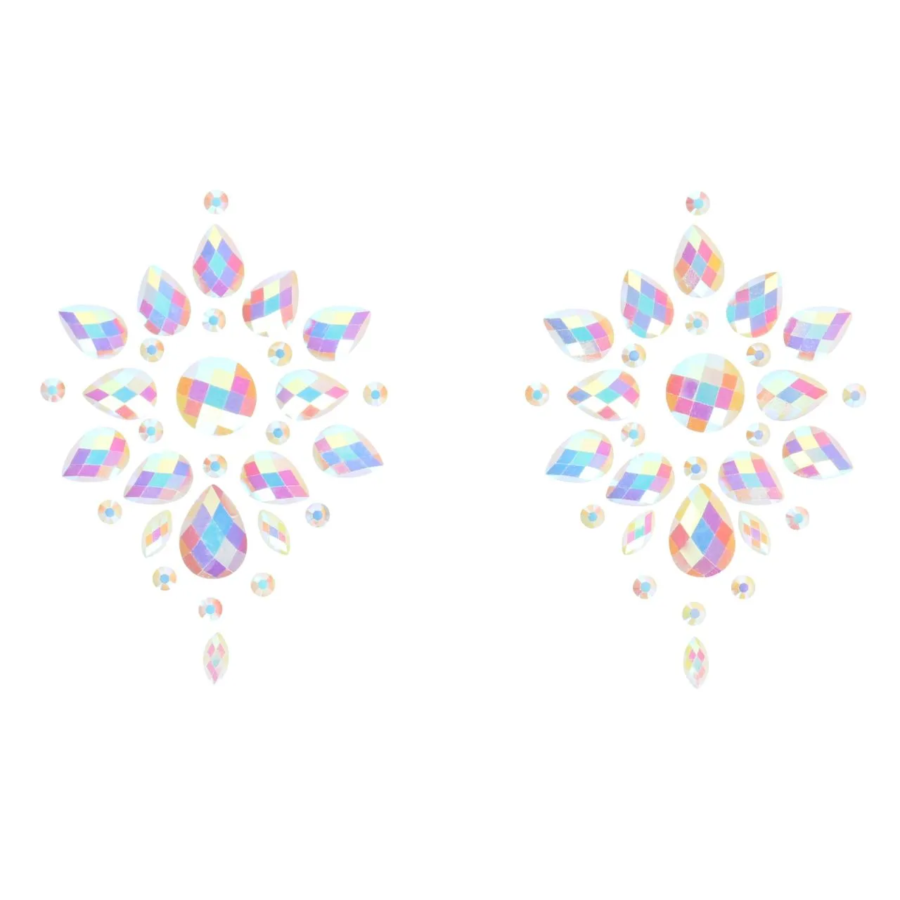 декоративное украшение (камни) на клеевой основе body jewelry stickers - nipples - glow in the dark в СПб