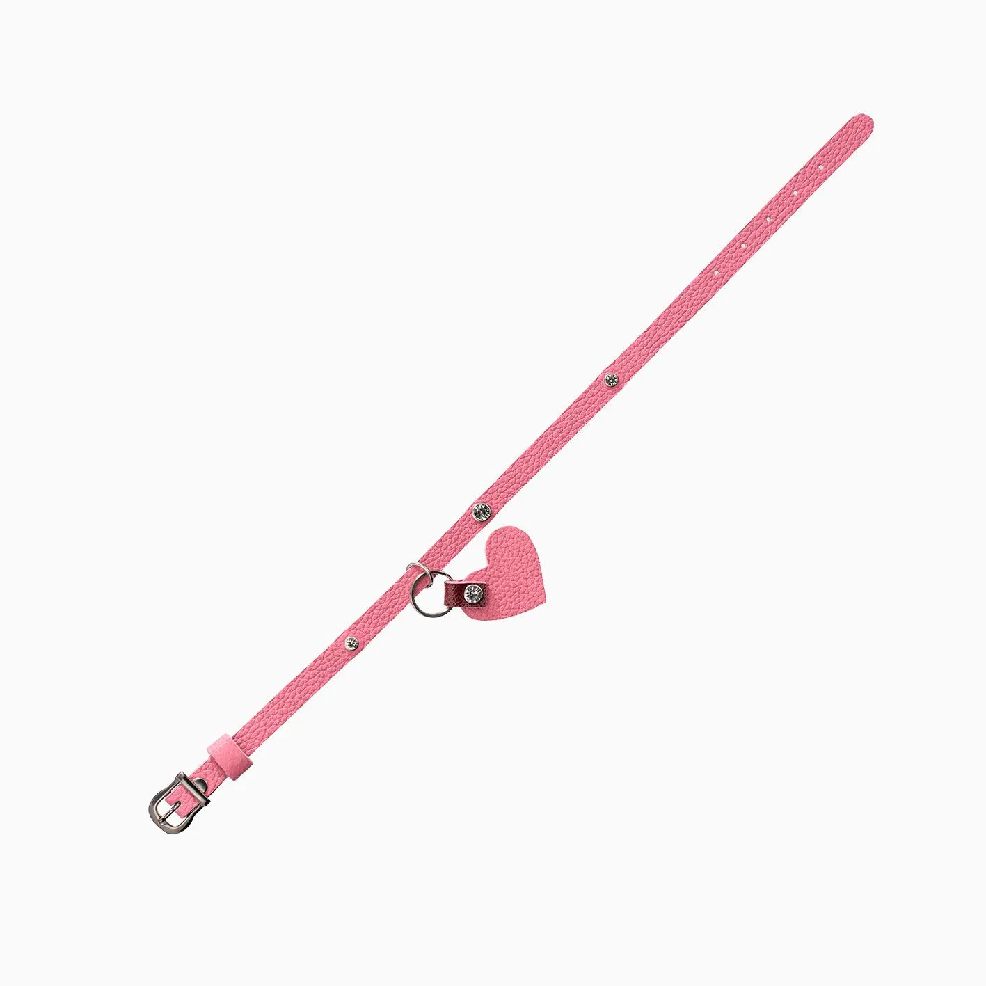 чокер со стразами и съёмным сердцем, розовый в СПб