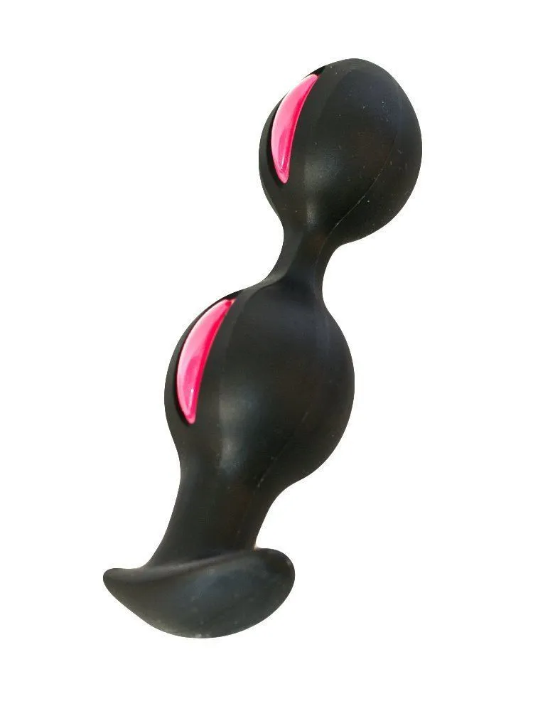 анальные шарики fun factory b balls, черно-малиновые в СПб