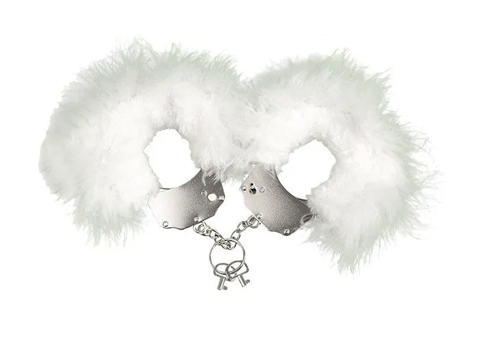 наручники декоративные adrien lastic metallic handcuffs, белые в СПб