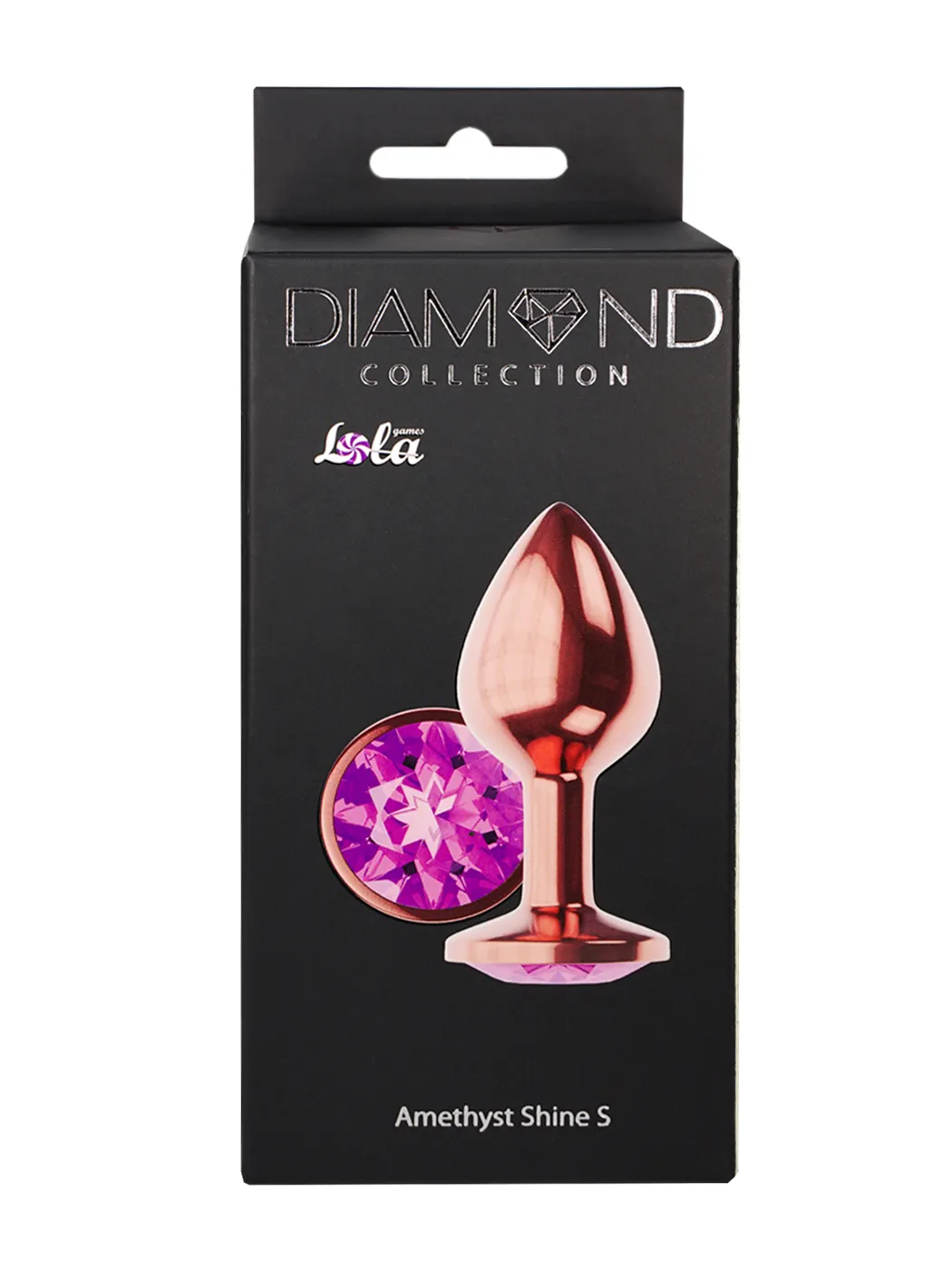 анальная пробка diamond amethyst shine s розовое золото 4025-01lola в СПб