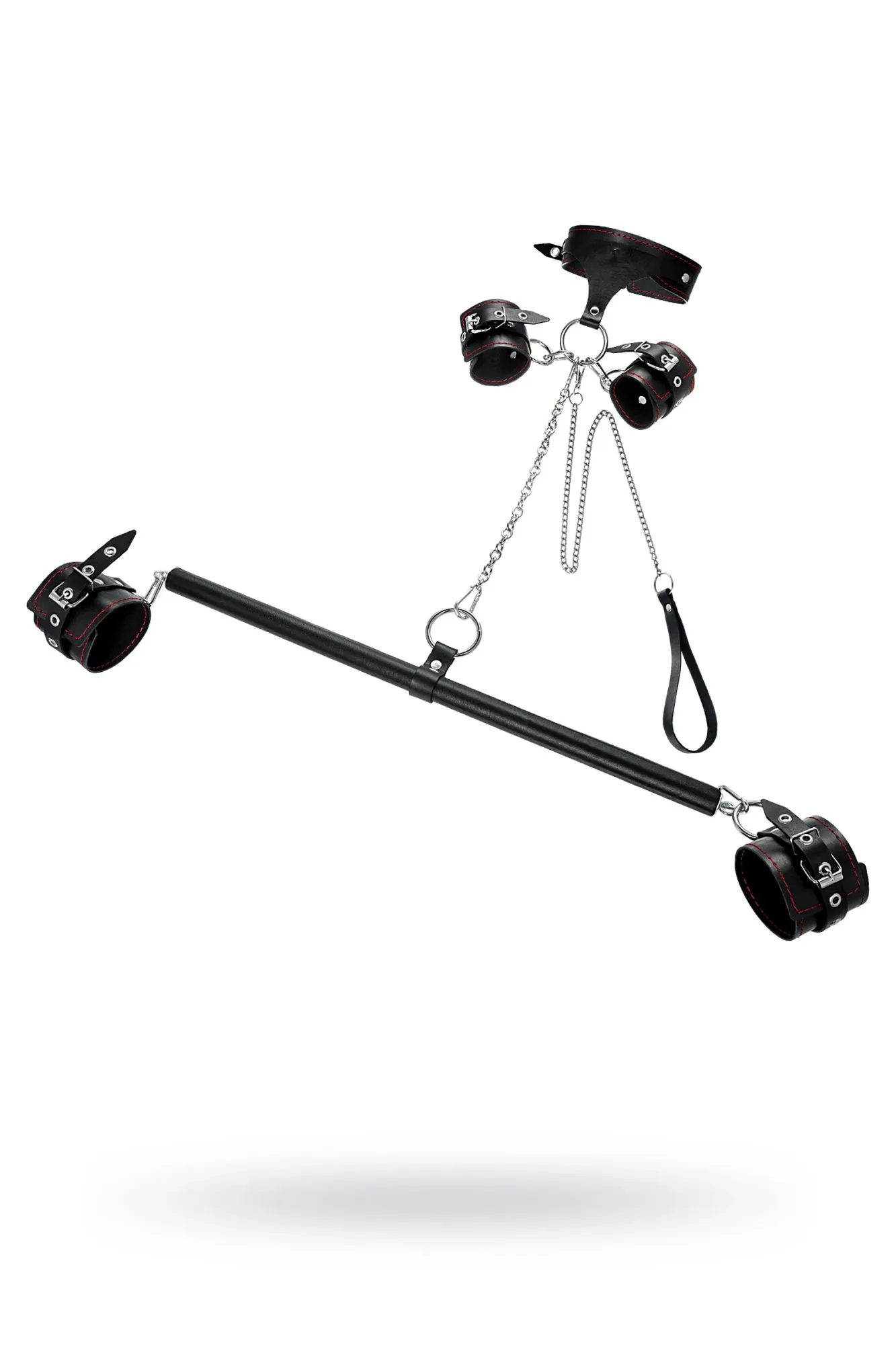 Бондажный набор Pecado BDSM, 3 точки фиксации, большая распорка, оковы, наручники, ошейник с кольцом