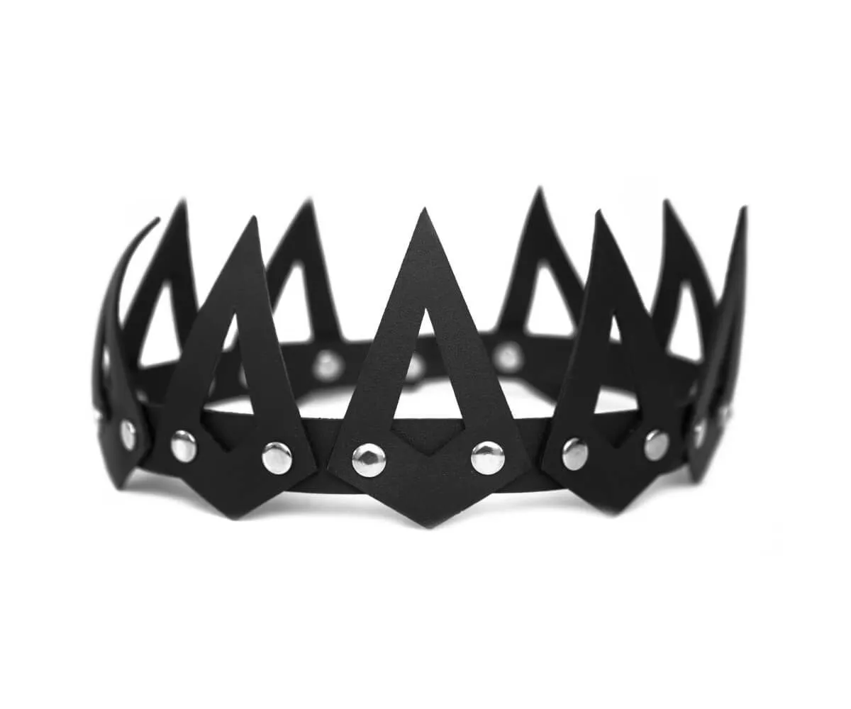 Ошейник Lapin Rose Корона, чёрный