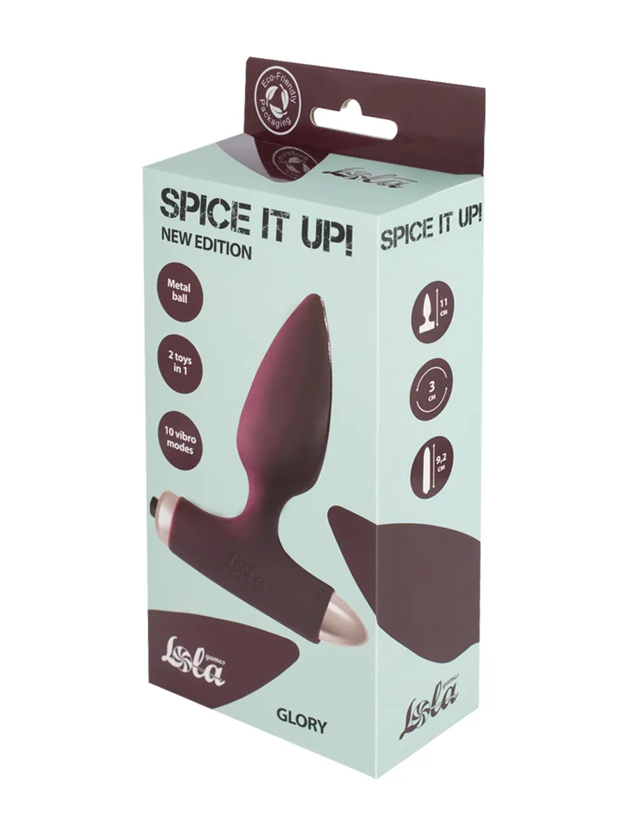 анальная пробка с вибрацией spice it up new edition glory wine red 8015-03lola в СПб