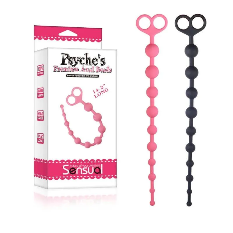 анальная цепочка lovetoy psyches premium anal beads, чёрная в СПб