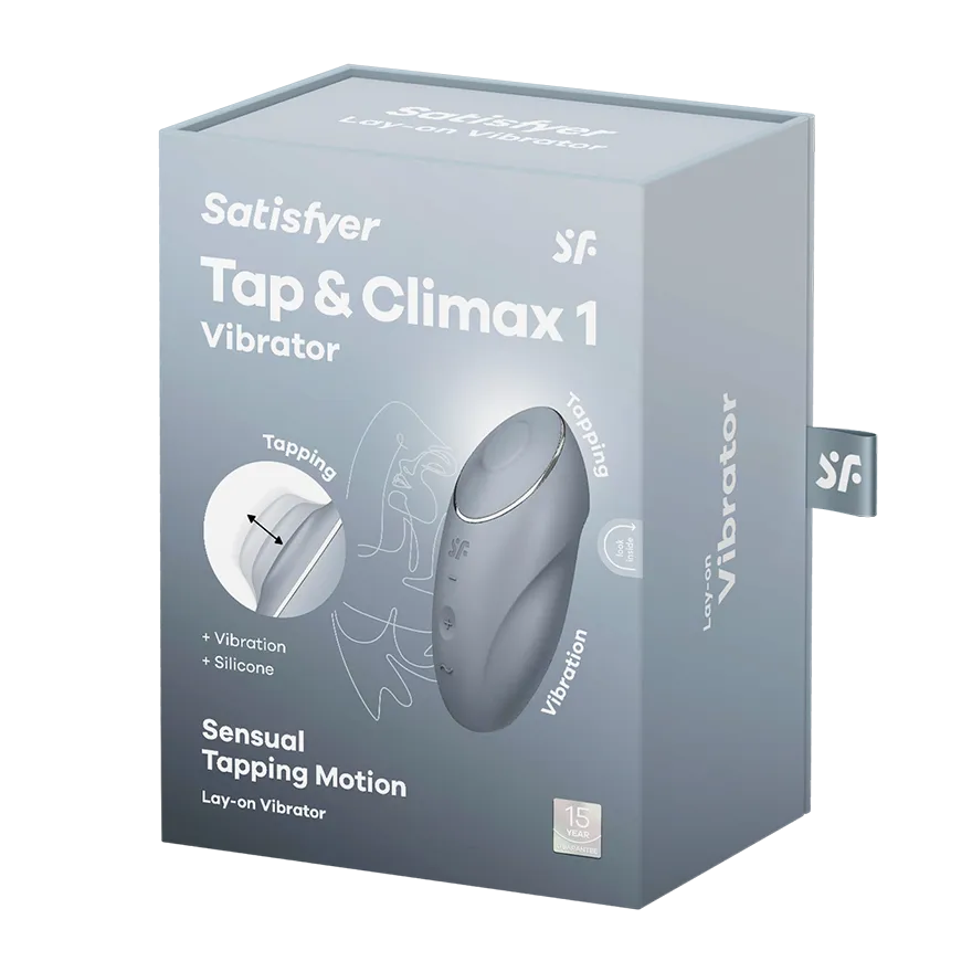 пульсирующий массажер satisfyer tap&climax 1 gray-blue 046020sa в СПб