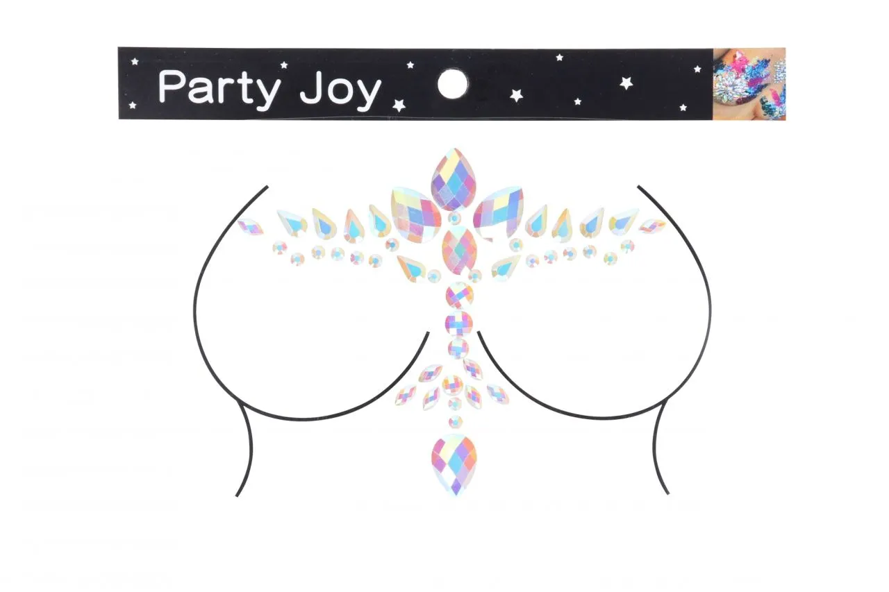 декоративное украшение (камни) на клеевой основе body jewelry stickers - chest - glow in the dark - в СПб