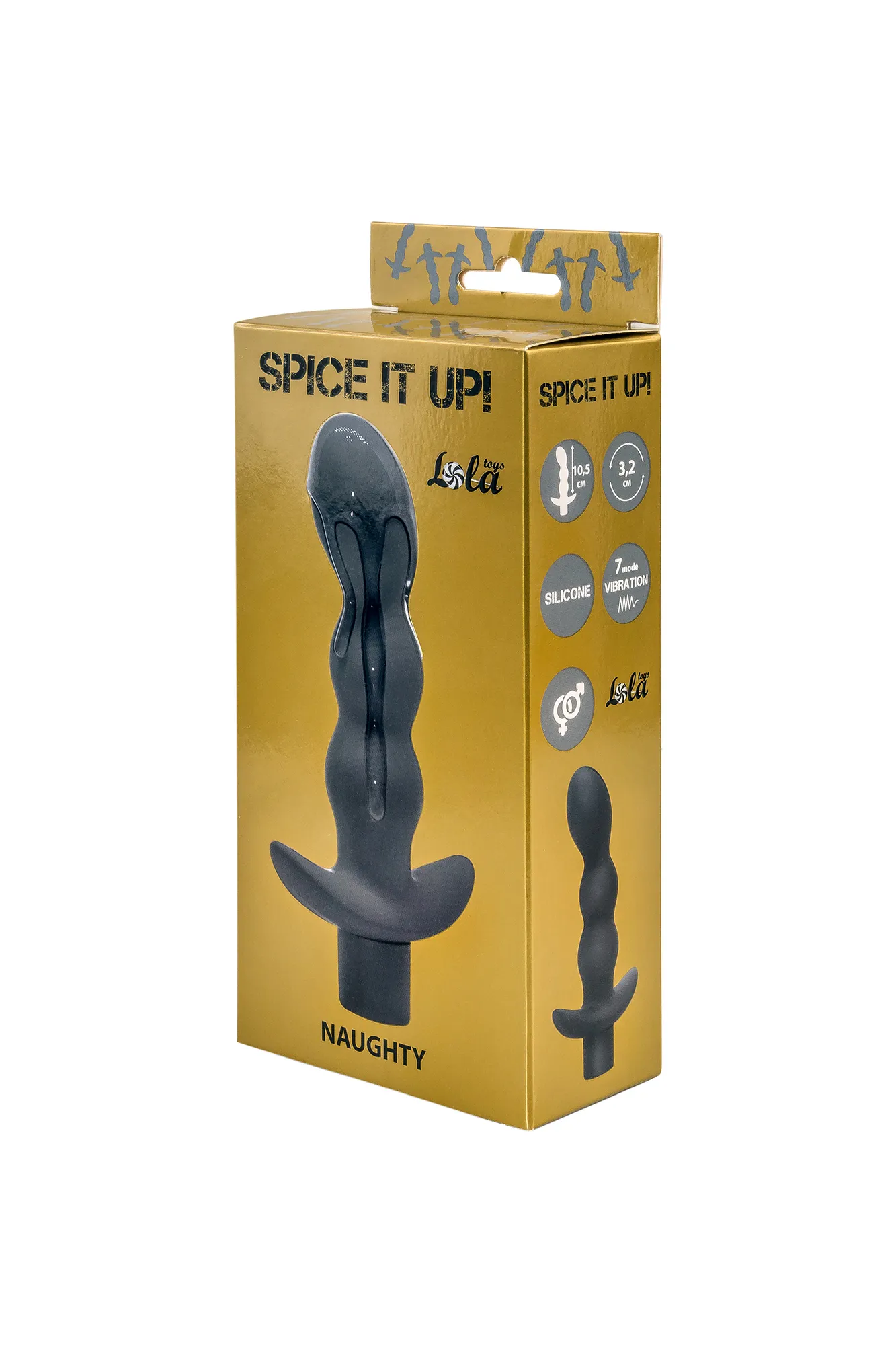 анальная пробка с вибрацией spice it up naughty dark grey 8012-02lola в СПб