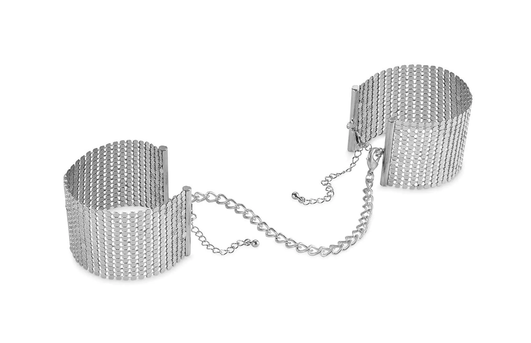 браслеты-наручники декоративные bijoux indiscrets desir metallique, серебристые в СПб