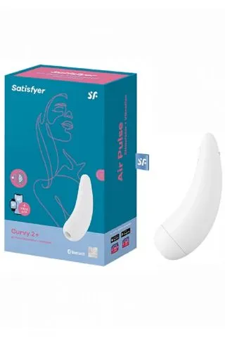 вакуумный массажер с вибрацией satisfyer curvy 2 plus white 001876sa в СПб