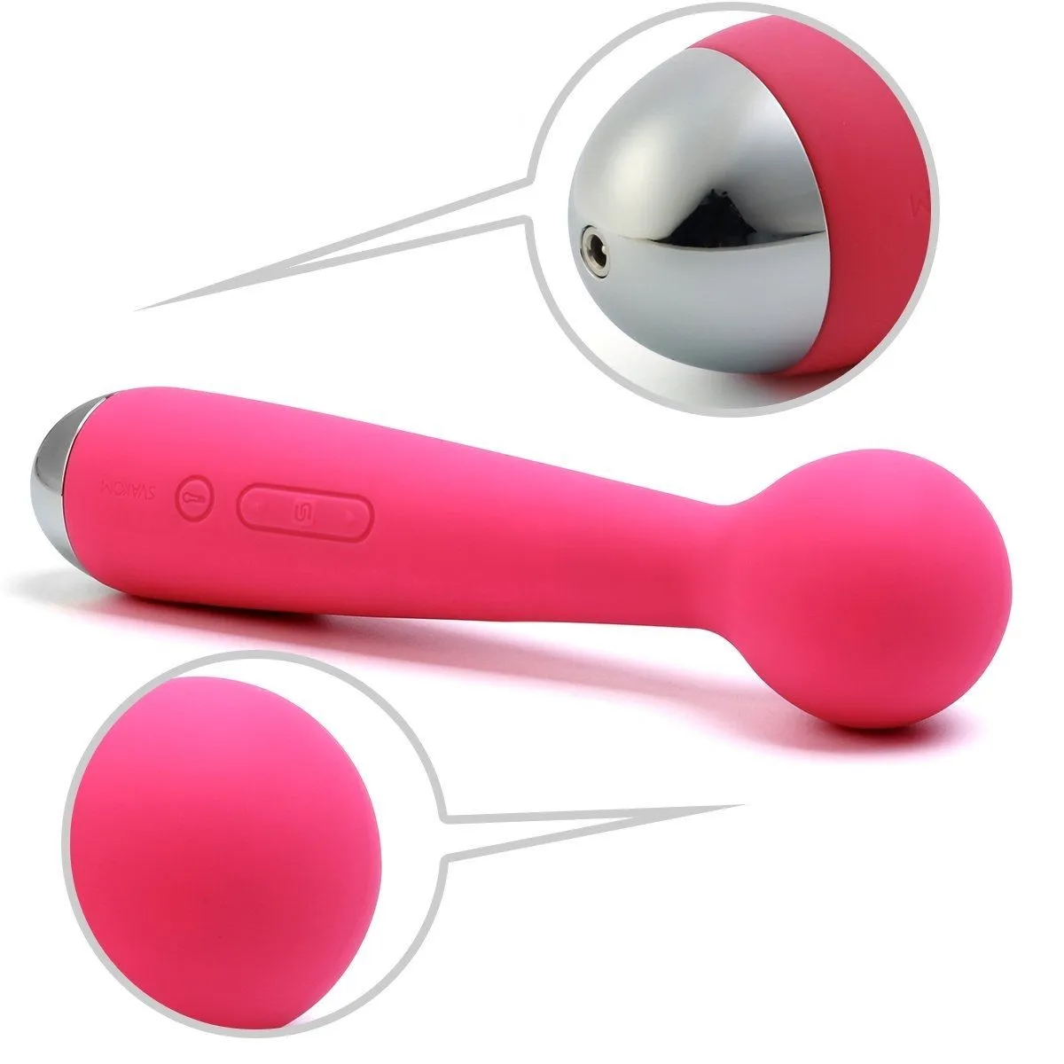 универсальный массажер с насадкой svakom emma, розовый в СПб