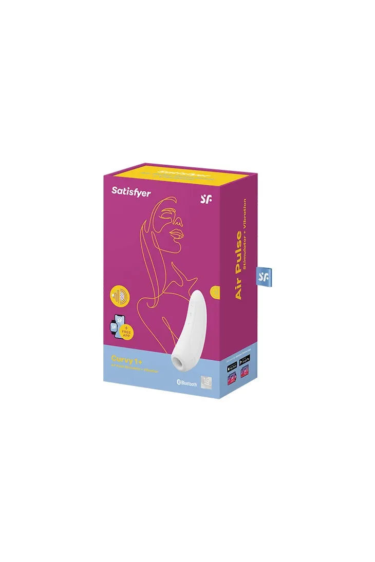 вакуумный массажер с вибрацией satisfyer curvy 1 plus white 001845sa в СПб