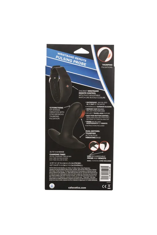 анальный стимулятор pulsing probe с функией "пульсирующее воздействие" и управлением с браслета в СПб